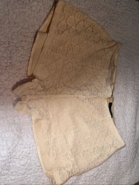 Forever 21 Ivory Lace Mini Short